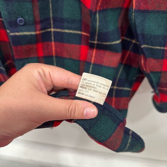 Vintage Pendleton Pure Virgin Wool Flannel Shirt Kilgore Tartan 16 1/2 - Picture 9 of 12